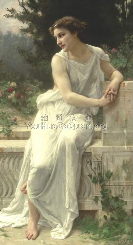 Young woman of Pompeii on a terrace - 吉娄梅·赛涅克